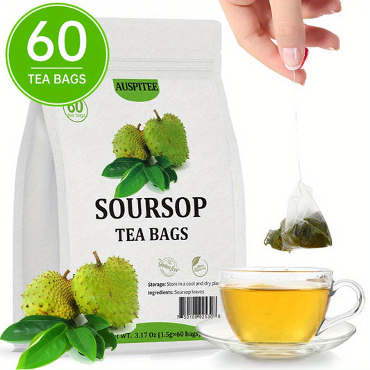 Premium Soursop Graviola Leaves Tea 3.17Oz(1.5g X 60bags) Herbal Tea Without Additives And Caffeine Perfect for Gifting.