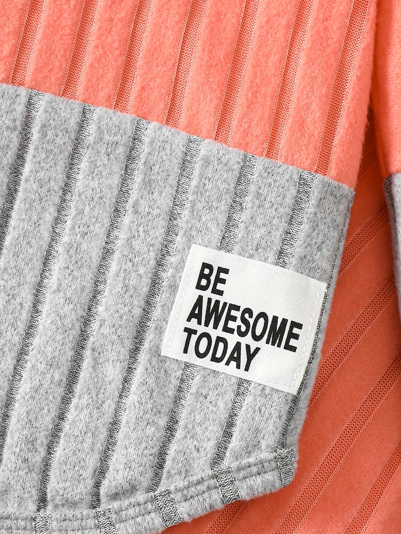 [Girls' Hoodie Set] 2pcs Girls' Pullover Hoodie Set | Long Sleeve, Color Block Patchwork, Lined Warm Knit Fabric | Autumn/Winter, Ages 1-8, Casual & Sports