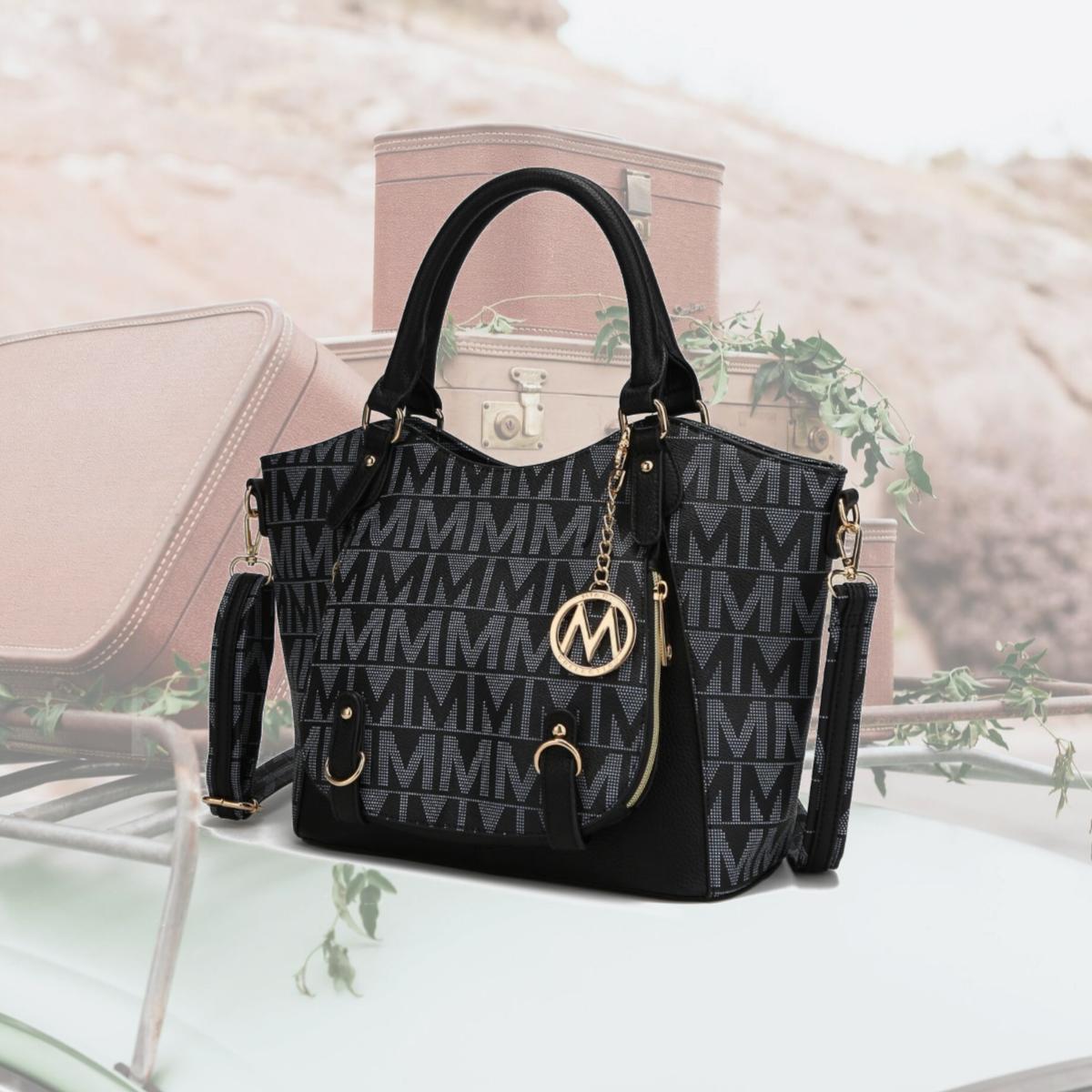 MKF Collection Fula Signature Vegan Leather Women&apos;s Satchel Handbag by Mia k