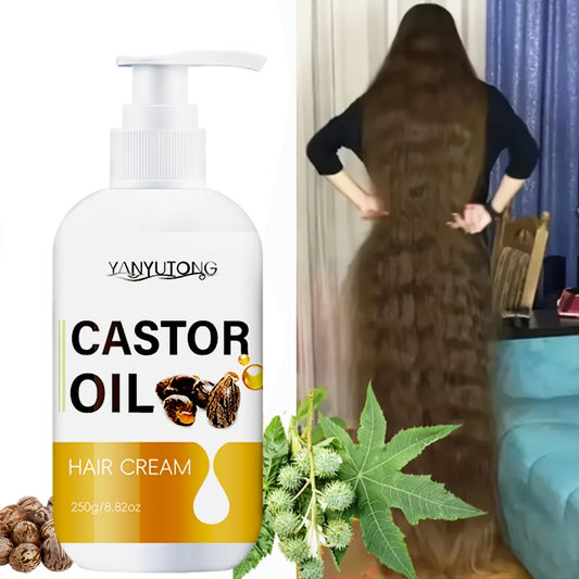 250g Castor Oil Hair Care Cream, Deep Care, Strong Hair Care, Moisturize And Moisturize Hair And Scalp Care, Suitable for All Hair Types, Suitable for Both Men And Women.