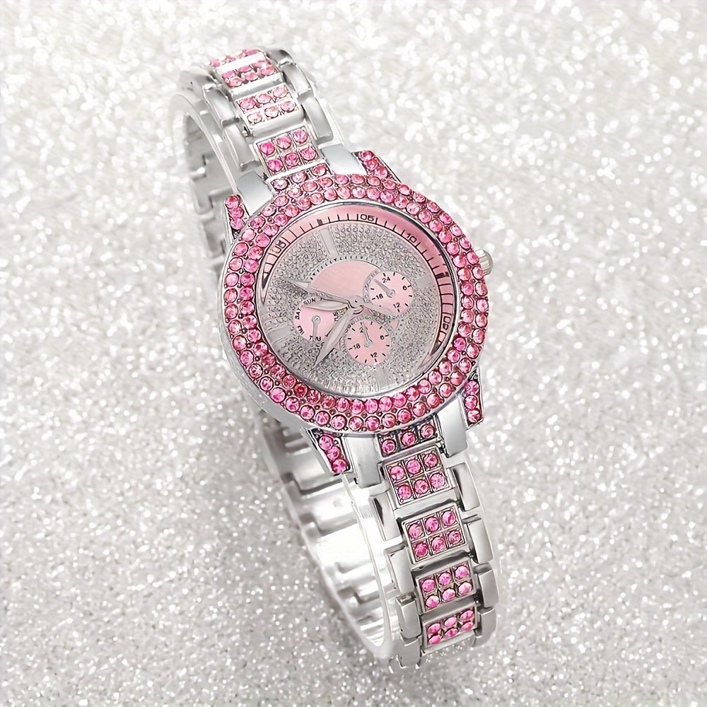 3pcs Women'S Quartz Watch Set - Stainless Steel Minimalist Watches With Crystal Markers, Japanese Movement, Mother'S Day Birthday Christmas Gifts