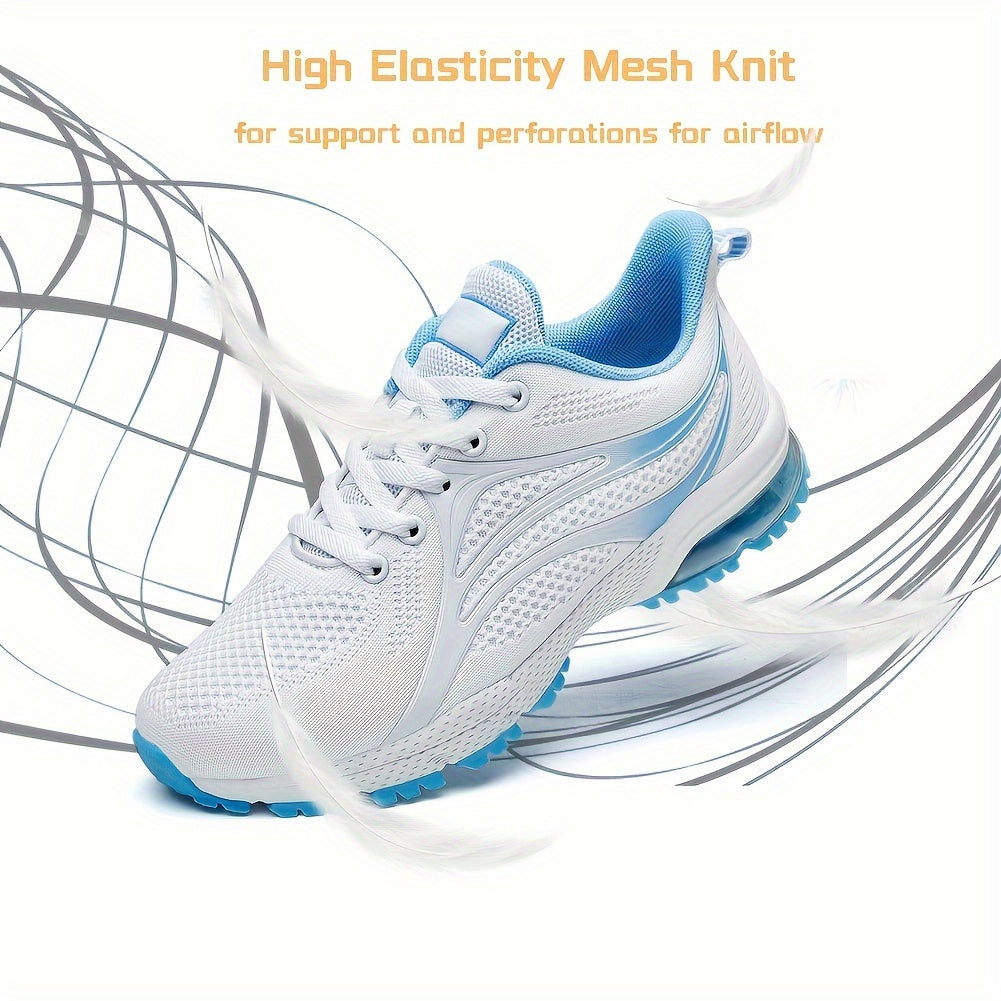Womens Air Running Shoes Non Slip Womens Tennis Shoes Womens Walking Shoes Mesh Air Cushion Sneakers For Gym Workout Sports