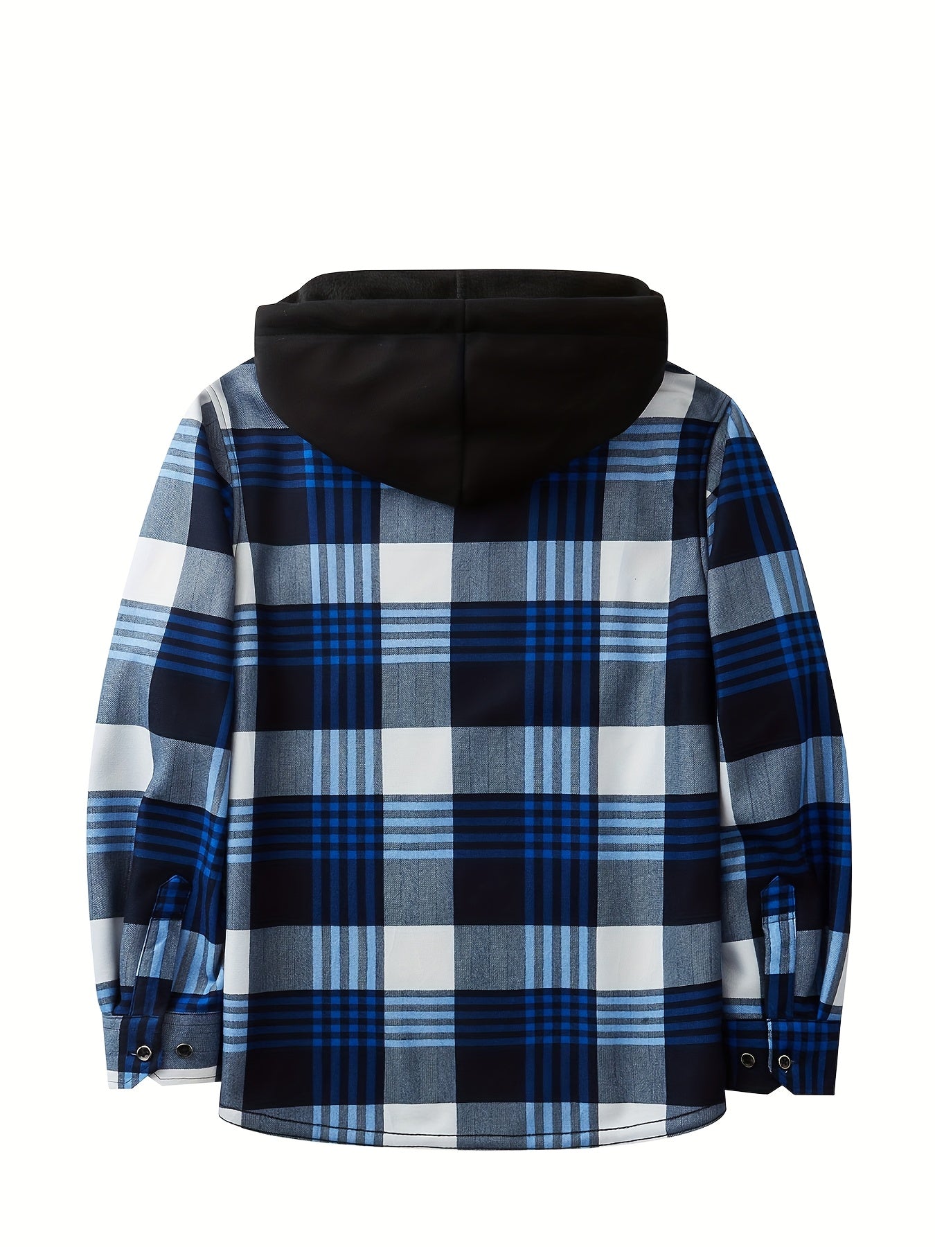 Teens Flannel Shirt - Fleece Lined Hooded Plaid Shirt for Baggy and Oversized - warm Winter Jacket - Christmas Halloween Gift, for Teenager