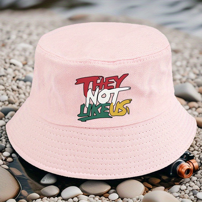 THEY NOT LIKEUS Graphic Print Bucket Hat - Lightweight Adjustable Snapback, All-Season Casual Outdoor Hat with Multi-Color Options, Machine Washable