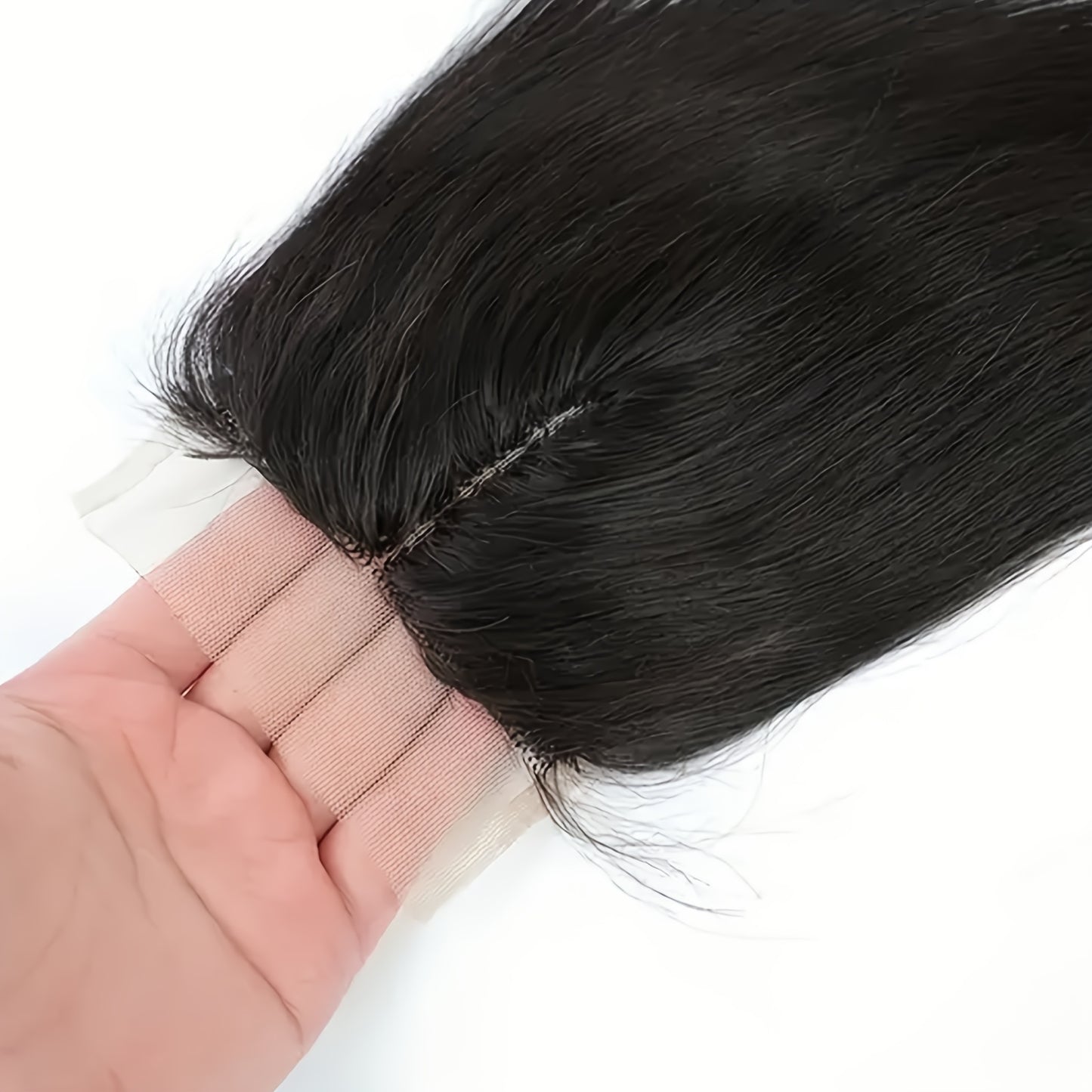 4 Bundles 12 Inch Straight Human Hair Weave with 4x4 Free Part Lace Closure - Natural Black Color, 100% Human Hair Extensions for Women, All Ethnicities, Versatile Hair Styling | Natural Hairline | Human Hair Bundle