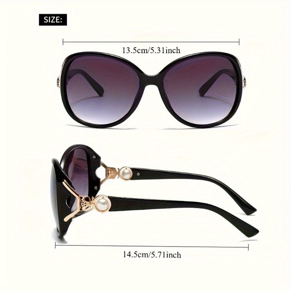 Elegant Retro Fox Head Glasses for Women Featuring a Metal Frame And Pearl Details - Fashionable Eyewear for Daily Use, Comes with a Pink Box, Perfect for Everyday Style | Retro Fox Motif | Made with Polymer Lenses