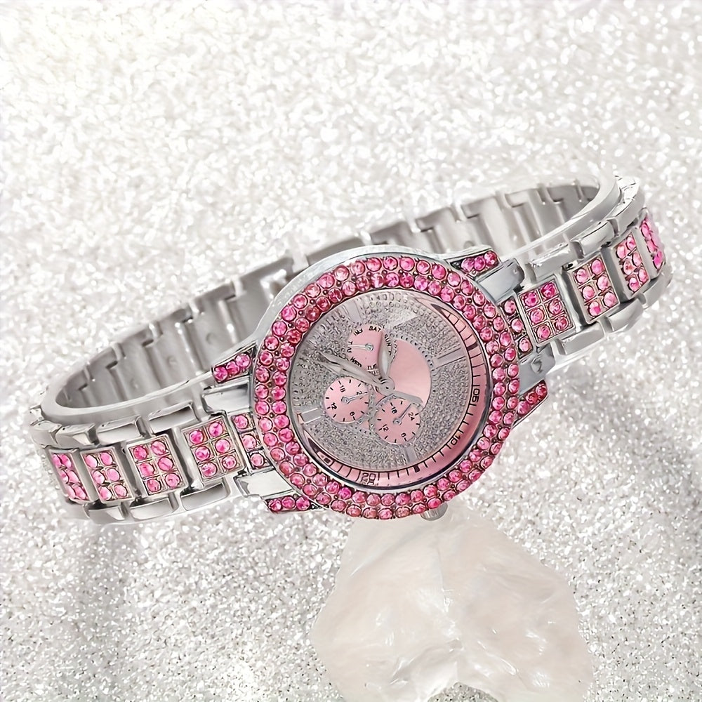3pcs Women'S Quartz Watch Set - Stainless Steel Minimalist Watches With Crystal Markers, Japanese Movement, Mother'S Day Birthday Christmas Gifts