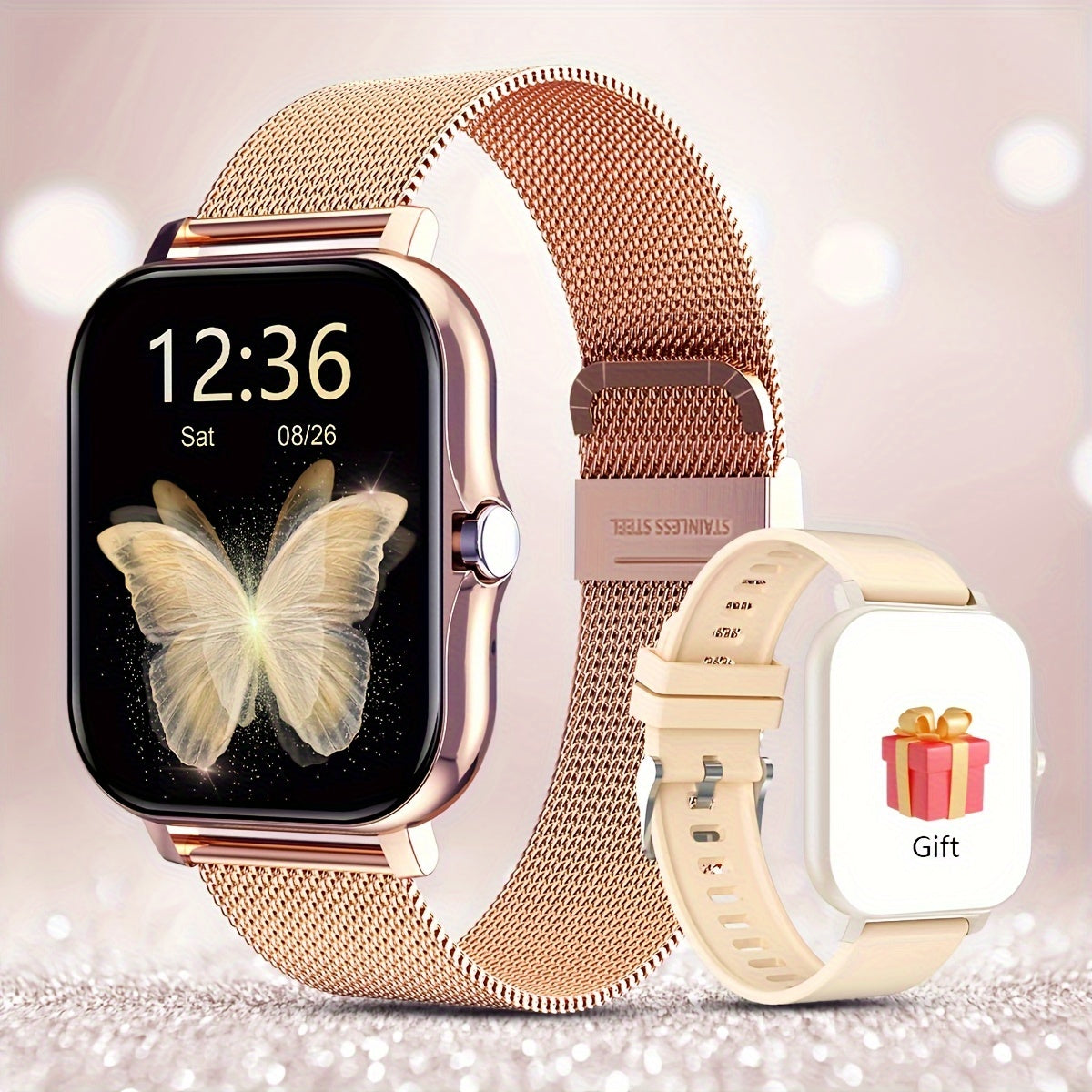 2024 Trendy Smartwatch, Versatile, Full Touch Display With Wireless Calling - Fitness Tracker, Free Steel Band, Compatible With Android And IOS, Perfect Gift For Halloween Christmas!
