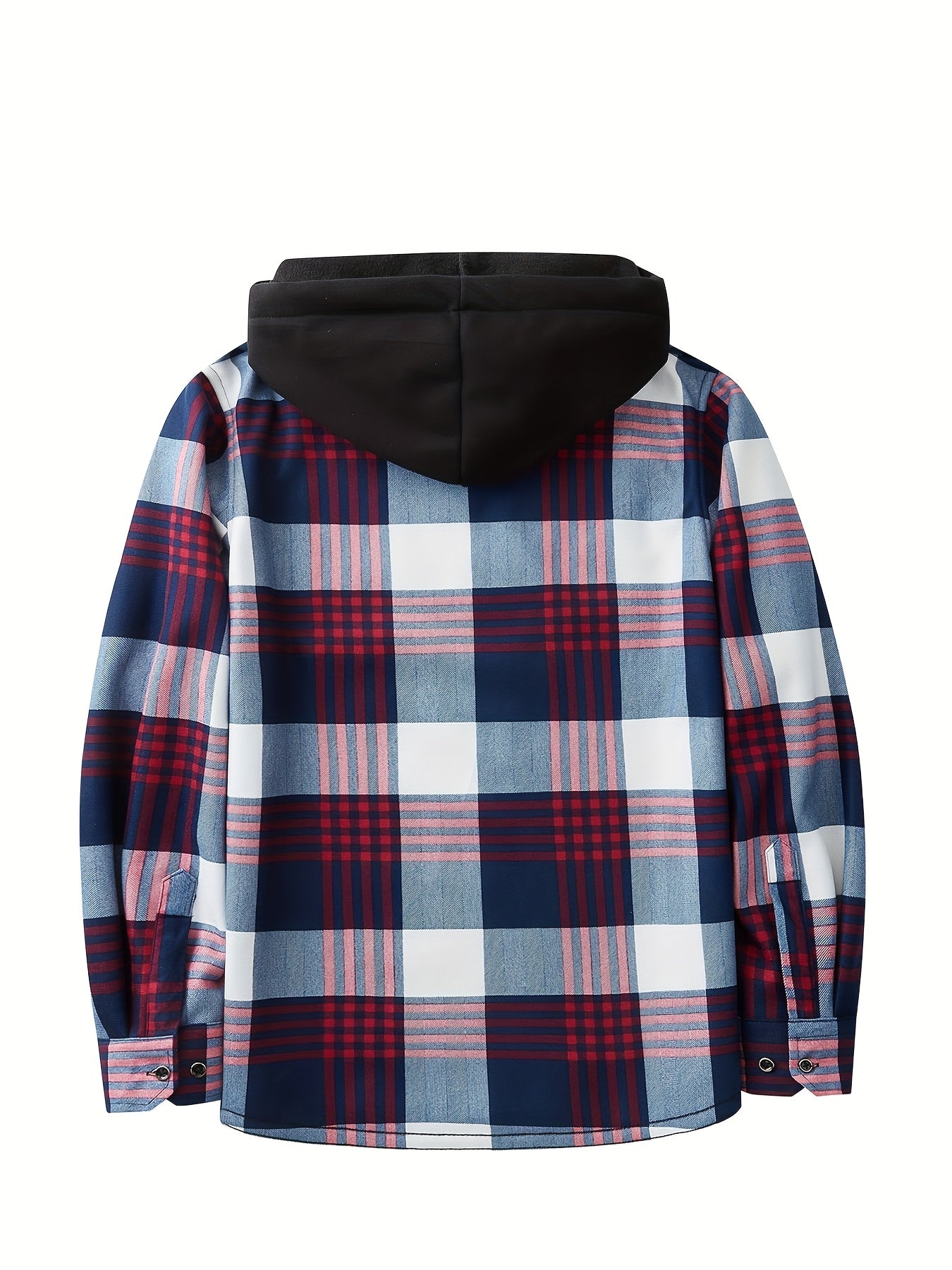 Teens Flannel Shirt - Fleece Lined Hooded Plaid Shirt for Baggy and Oversized - warm Winter Jacket - Christmas Halloween Gift, for Teenager
