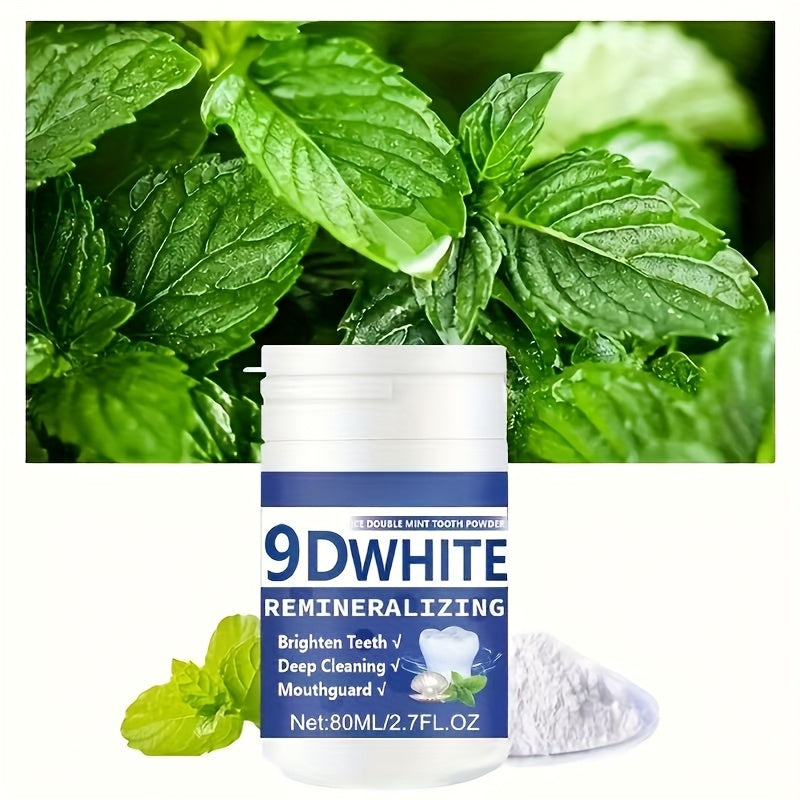 9D White Remineralizing Hydroxyapatite Tooth Powder, Tooth Powder, Deep Cleaning, Fresh Breath, Ideal for Oral Health & Hygiene Gift for Women Men, Breath Freshener, Toothpaste, Tooth Cleaning Powder for Daily Life
