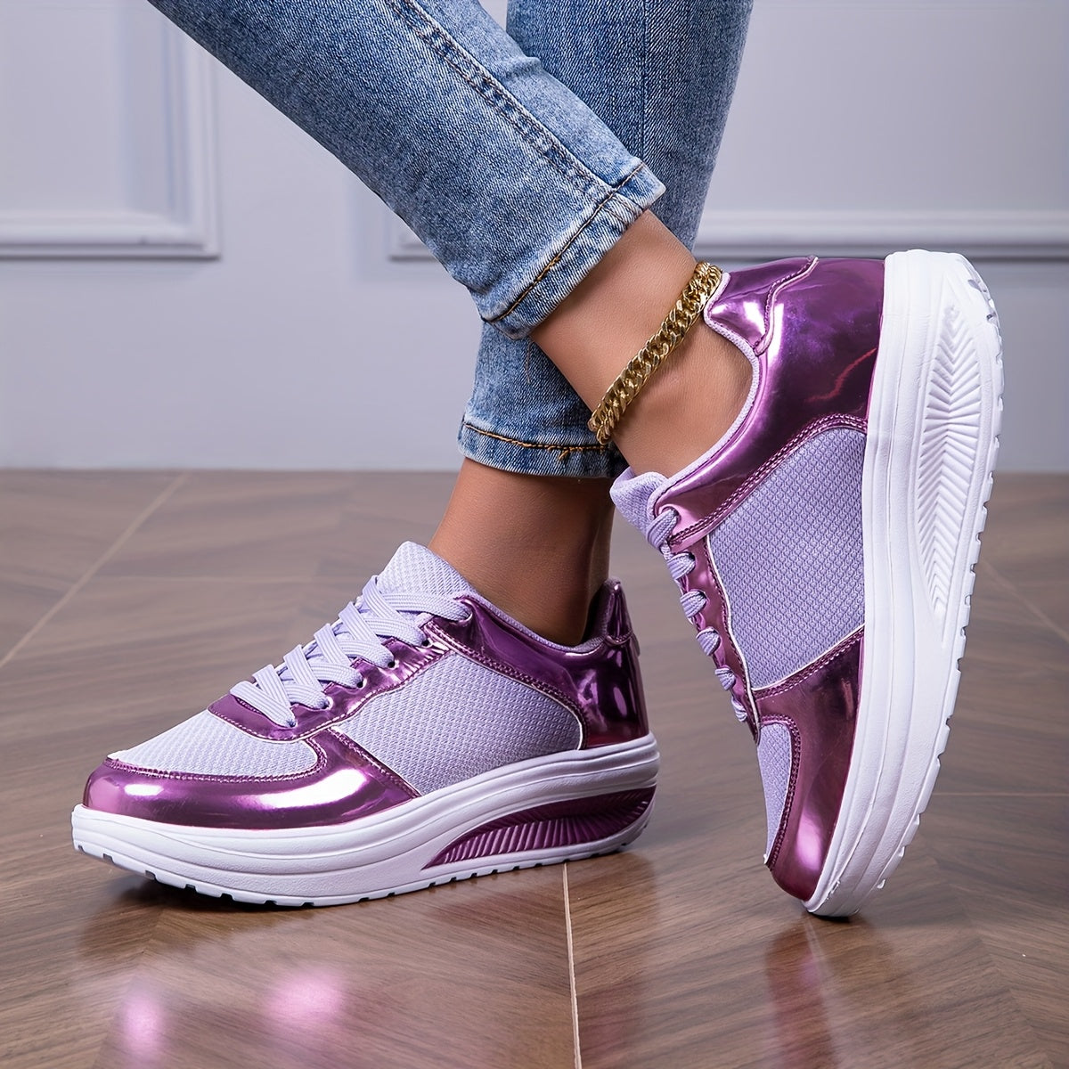 Purple Bright-faced Sports Shoes For Men And Women Summer Breathable Mesh Surface Lightweight Running Shoes Fitness Training Skip Rope Women'S Casual Shoes Comfortable Soft Sole Travel Walking Shoes Large Size Couple Thick So