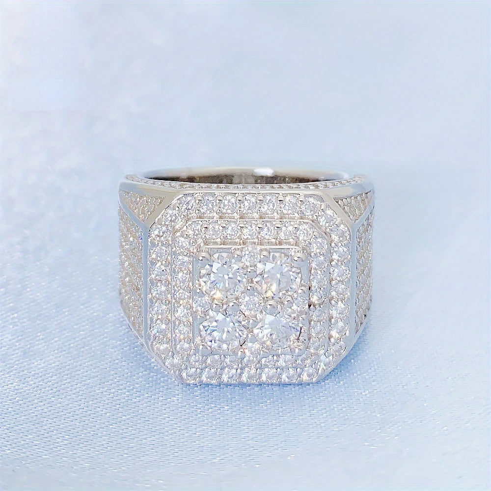 A S925 Silver-plated-plated ring for men, plated with, uniquely designed for party street style jewelry gifts