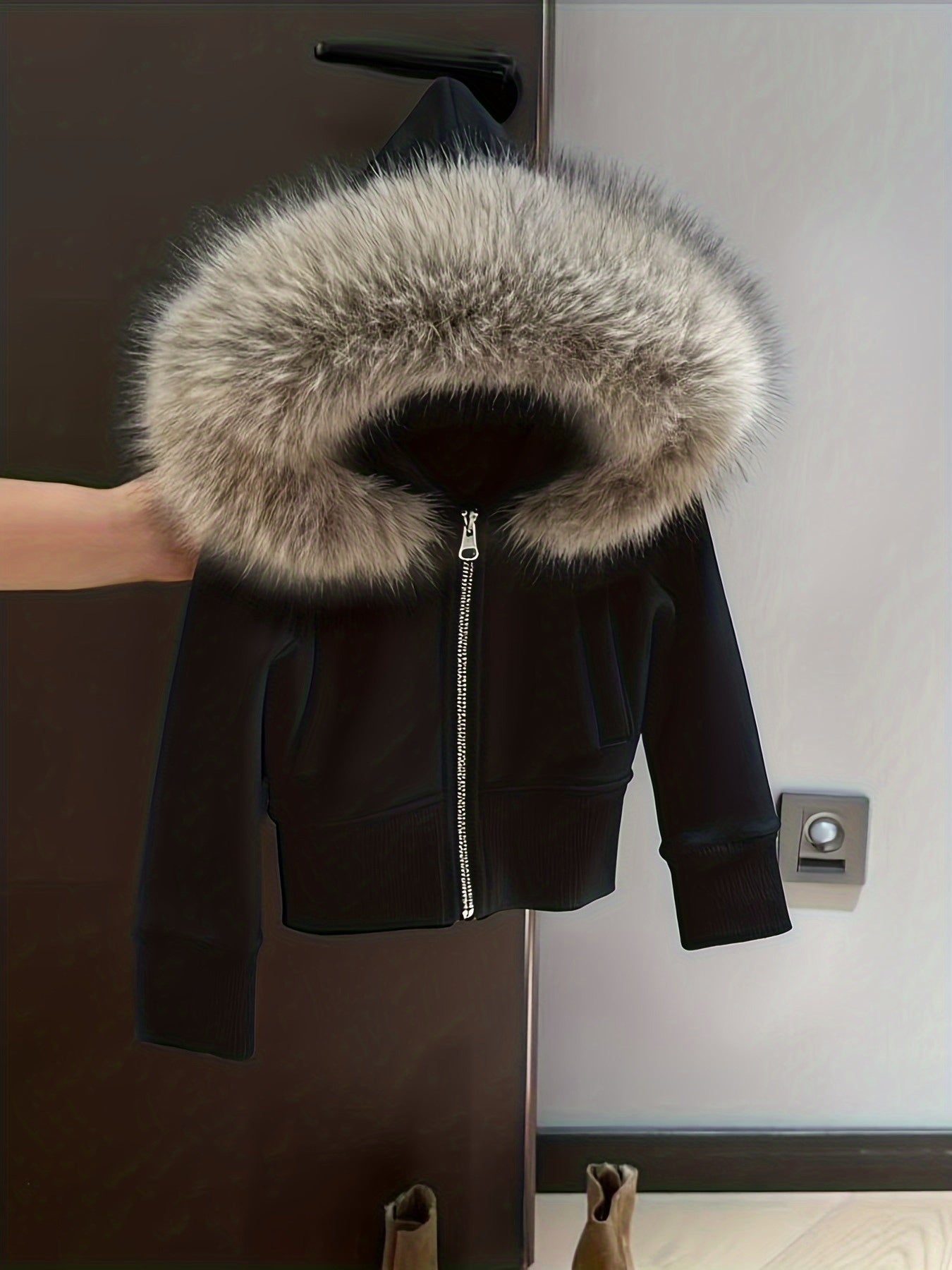 Girls' 2025 New Arrival Plush Lined Hooded Winter Jacket - Allover Coat with Pockets, Warm Outerwear for 8-15 Years, Machine Washable Cold Weather Clothing Suitable for 8-15 Years