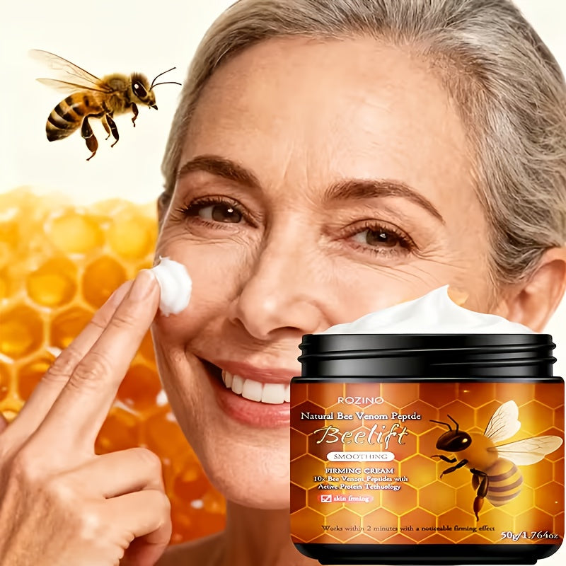 ROZINO Bee Venom Peptide Cream - Natural Beekeeper' Formula To Firm, Lift & Brighten Light Beige | Wrinkle, Cream Suitable For Light Beige Types, & Dry Light Beige Care