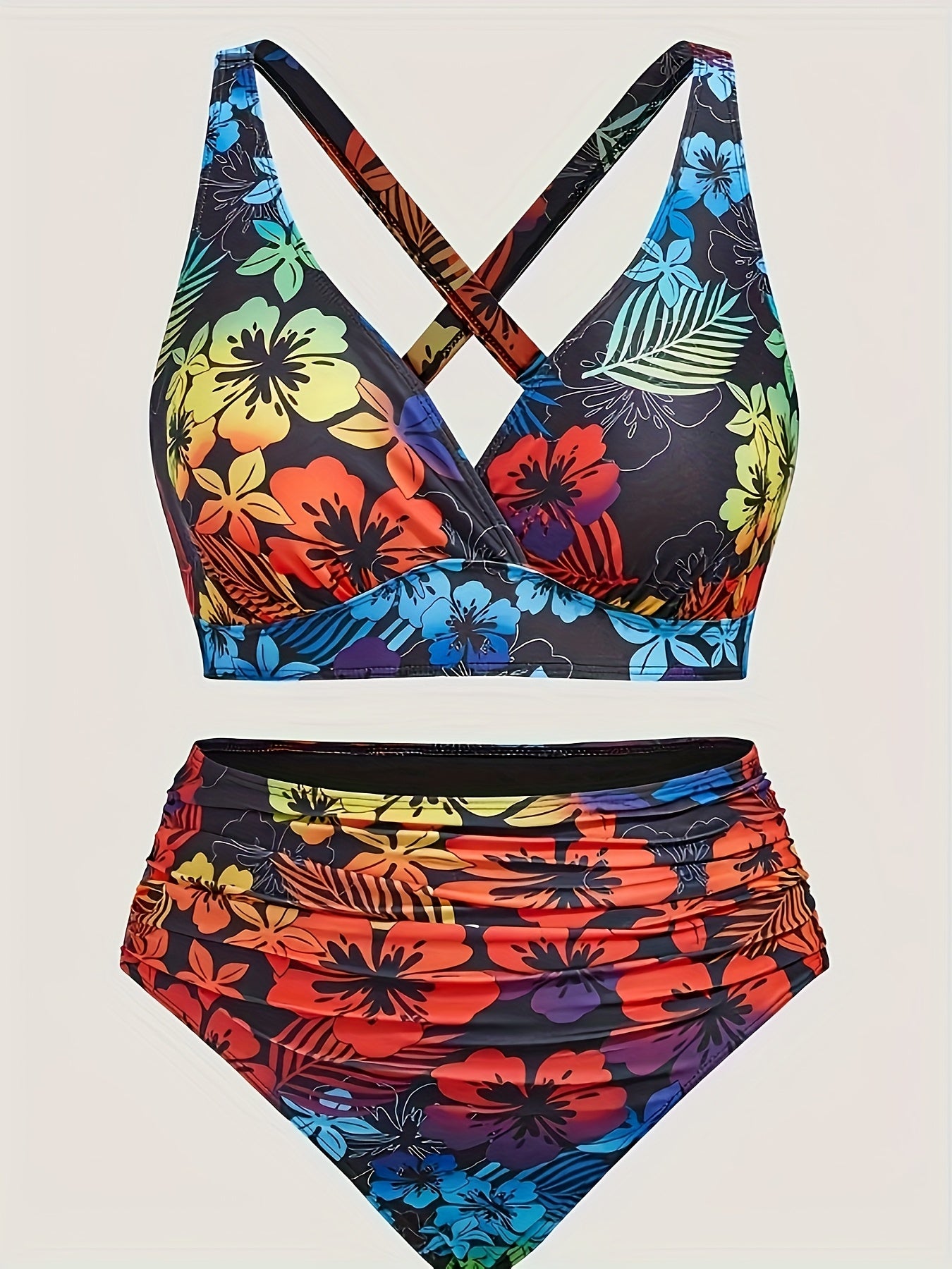 New European And American Plus Size Women's Split Fashion Bikini Sexy Beach Swimsuit Swimsuit