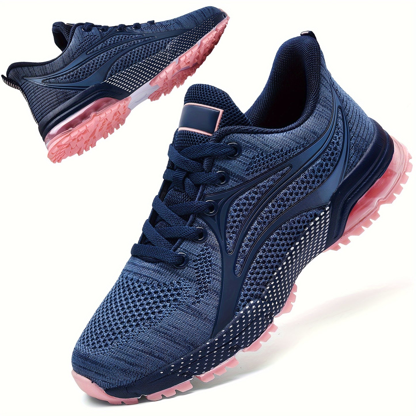 Womens Air Running Shoes Non Slip Womens Tennis Shoes Womens Walking Shoes Mesh Air Cushion Sneakers For Gym Workout Sports