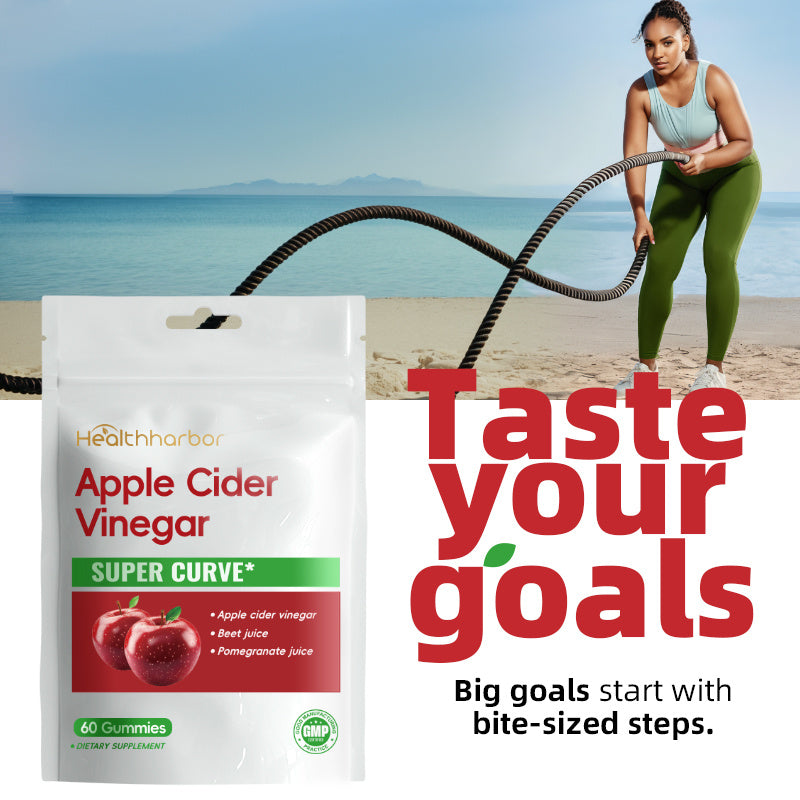 Healthharbor Apple Cider Vinegar & Beet Root Gummies – Digestive Support, Antioxidant Boost, & Healthy Aging – Vegan & Gluten-Free (120 Gummies)