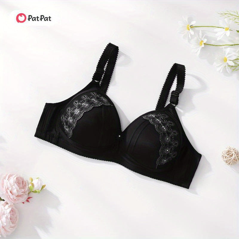 Patpat Women's 4-Pack Lace Wireless Bra - Sexy & Comfortable Soft Seamless Underwear for Casual Attire, Breathable & Affordable, Sizes S-XXL