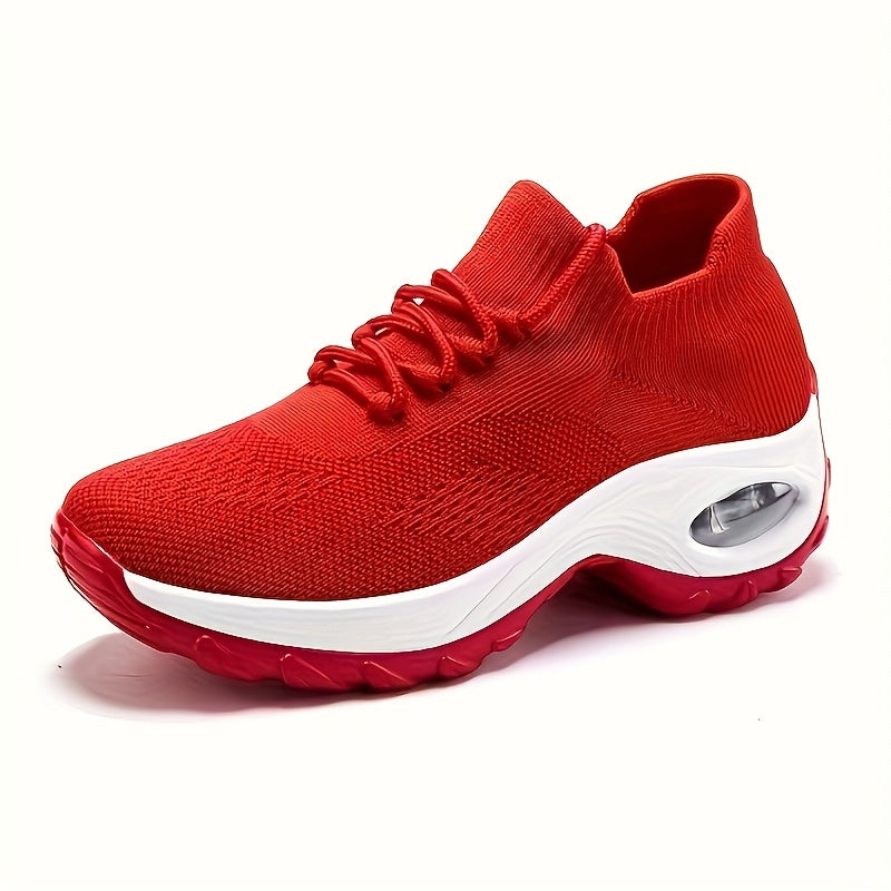 Women's Running Shoes - Lightweight Breathable Knit Sneakers with Non-Slip Cushioned Sole, Slip-On Sneakers for Gym, Hiking, Everyday - All-Season Performance Footwear in Vibrant Yellow/ (Soft Rubber Outsole), Hiking Sneakers