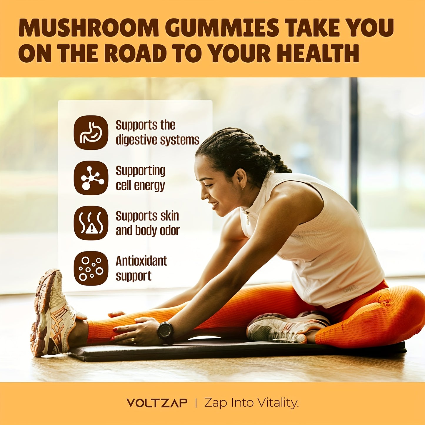 [VOLTZAP Mushroom] VOLTZAP 10 Mushroom Blend Gummies | All-in-One Daily Supplement with Chaga, Lion's Mane, Reishi, Cordyceps - 90 Count, Focus & Clarity, Digestive Support, Natural Ingredients | Vibrant Packaging, Focus Clar