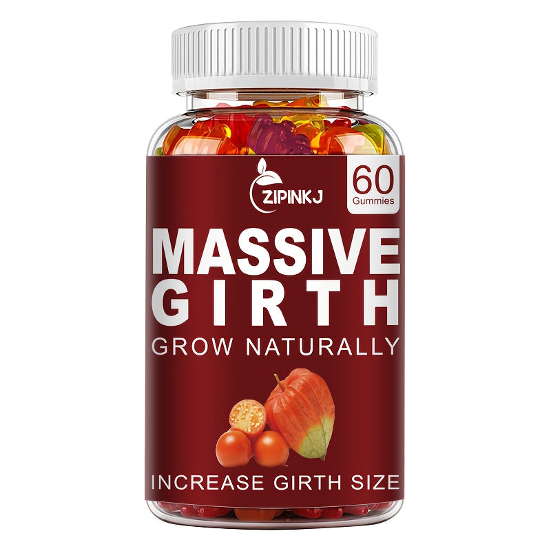 MASSIVE GIRTH Gummies - Gummies For Men, Highly Effective Extraction - Stamina, Dietary Supplement - Rich In Maca, Ashwagandha Root And Multiple Minerals 60 Gummies