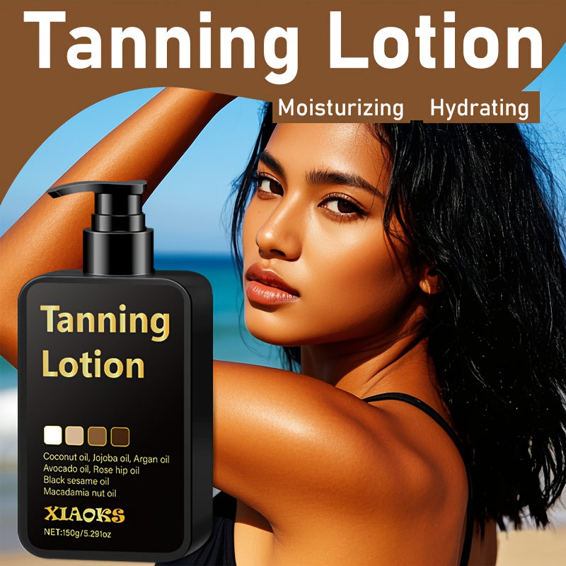 150g Super Dark Self-tanning Lotion - Quick Formulation, Perfect for Summer Beach And Seaside Use, Creating A Bronze Wheat Complexion, Refreshing Moisturizing, Suitable for All Light Beige Light Beige, Preventing Sunburn, Tan