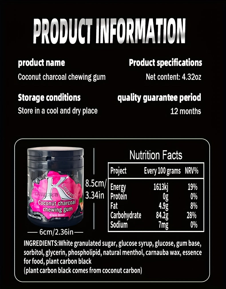 Gum, Bubble Gum, Coconut Shell, Carbon Cleaning Candy, Coconut Carbon Sugar, Teeth Cleaning, Fresh Breath, Peppermint Candy, Food Snacks, Casual Food, Dating, Office, Driving, Meeting Essential Cheap Itemsviral Candycheap Sna