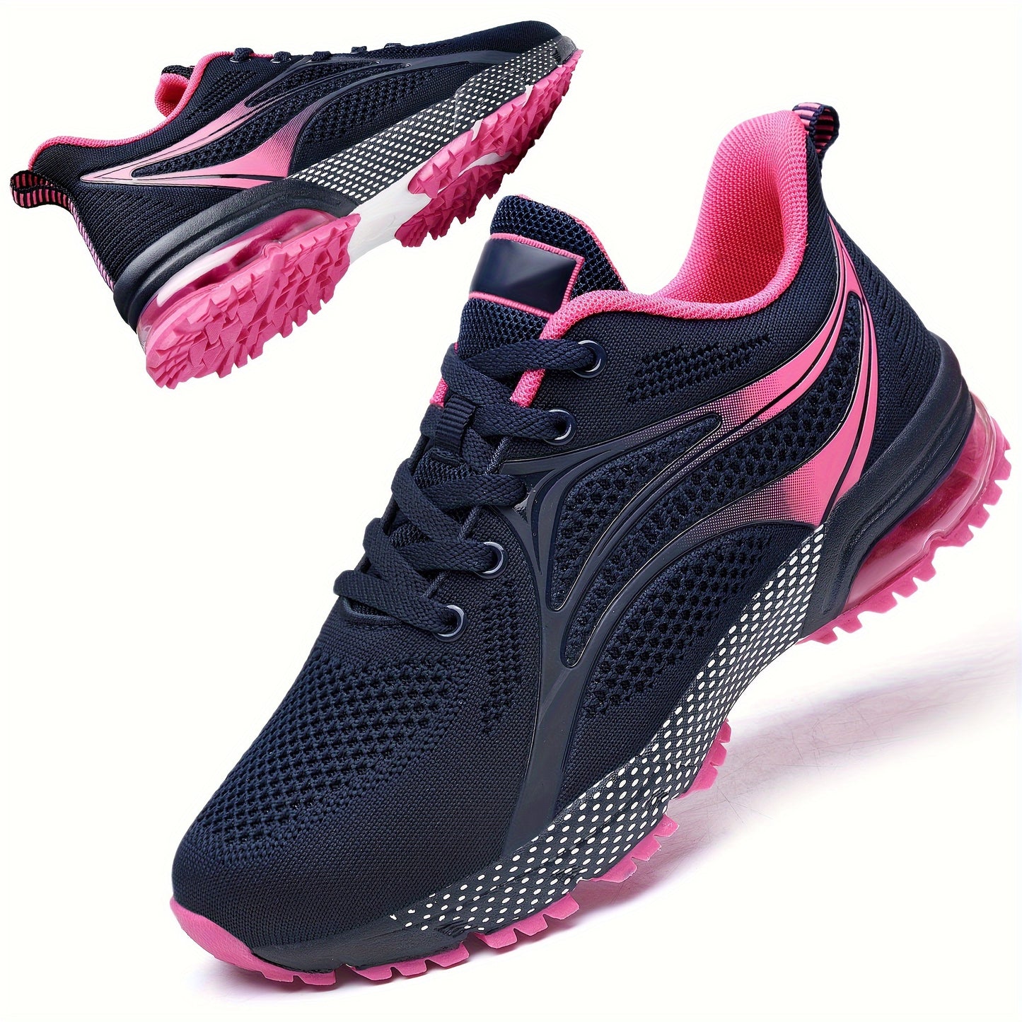 Womens Air Running Shoes Non Slip Womens Tennis Shoes Womens Walking Shoes Mesh Air Cushion Sneakers For Gym Workout Sports