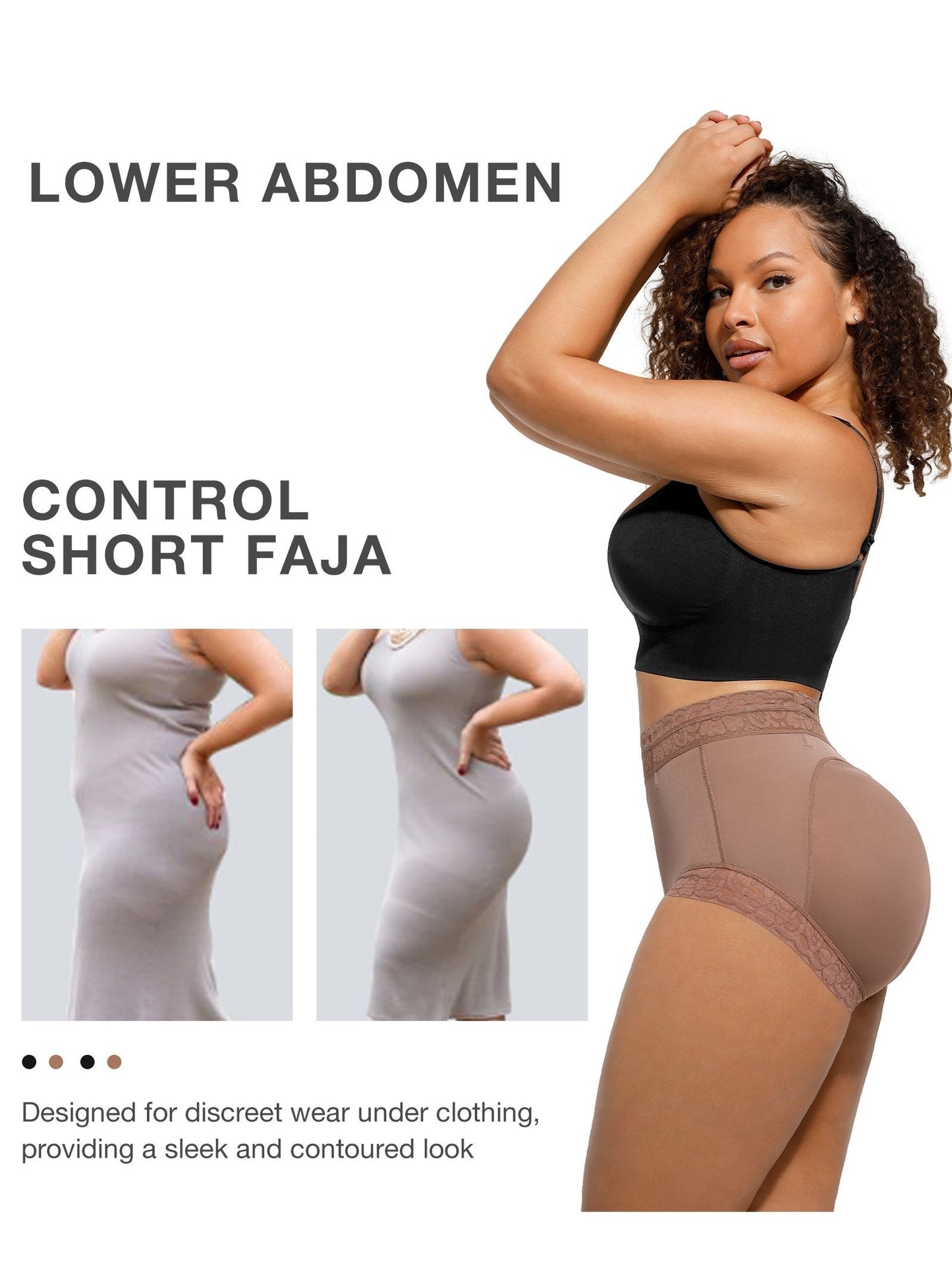 Tummy Control High-Waist Shapewear Panties - Butt Lift, Warmth, Non-See-Through, Nylon/Spandex Blend, Solid Color