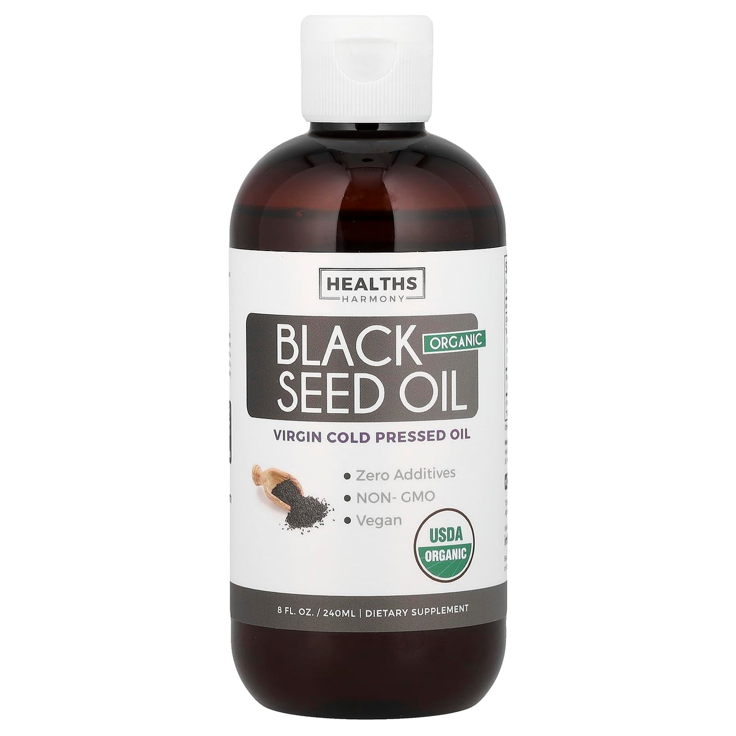 Black Seed Oil - 120 Softgel Capsules Skin Health (Non-GMO & Vegan) Cold-Pressed Nigella Sativa Producing Pure Black Cumin Seed Oil with Vitamin E - 500mg Each, 1000mg Per 2 Capsule Serving