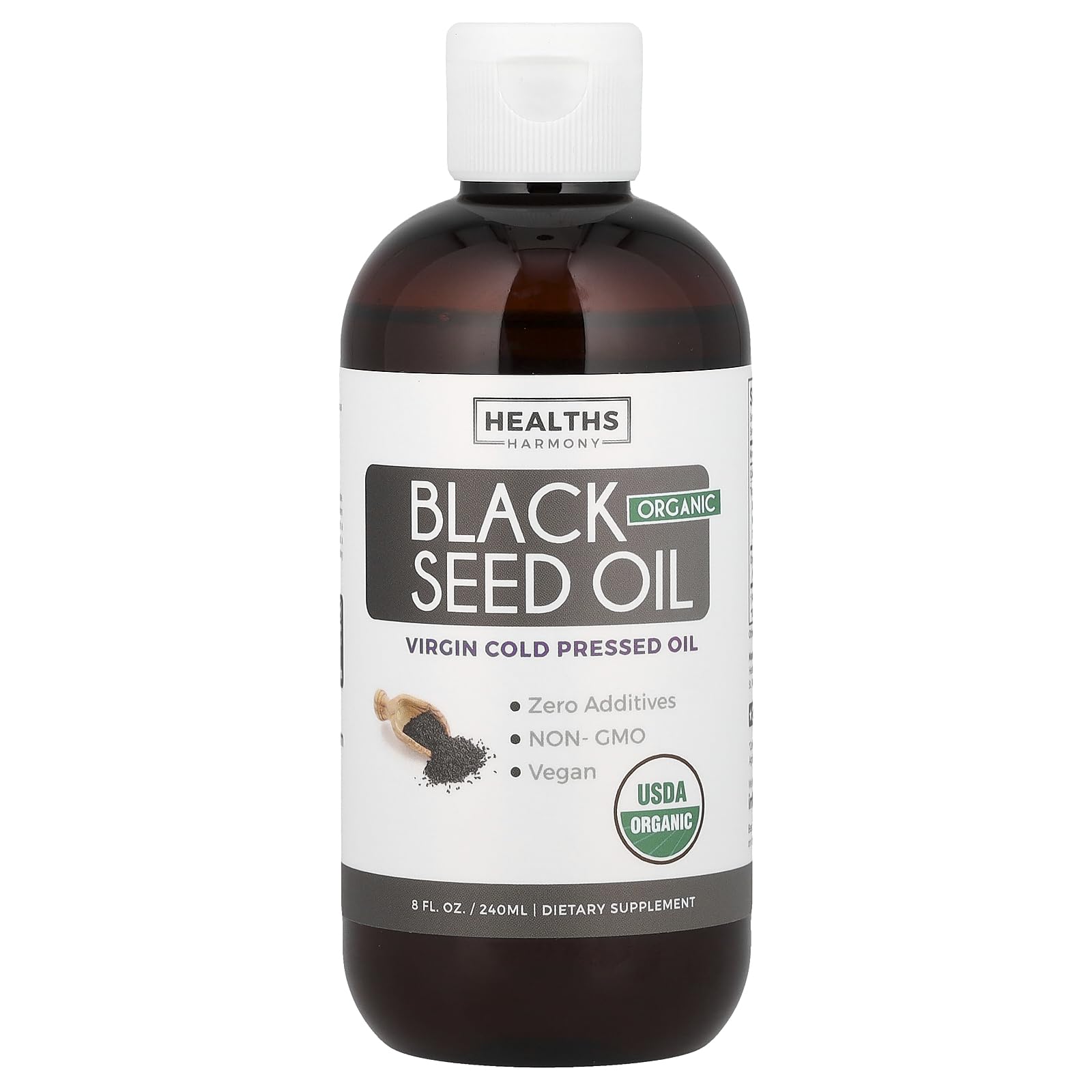 Black Seed Oil - 120 Softgel Capsules Skin Health (Non-GMO & Vegan) Cold-Pressed Nigella Sativa Producing Pure Black Cumin Seed Oil with Vitamin E - 500mg Each, 1000mg Per 2 Capsule Serving