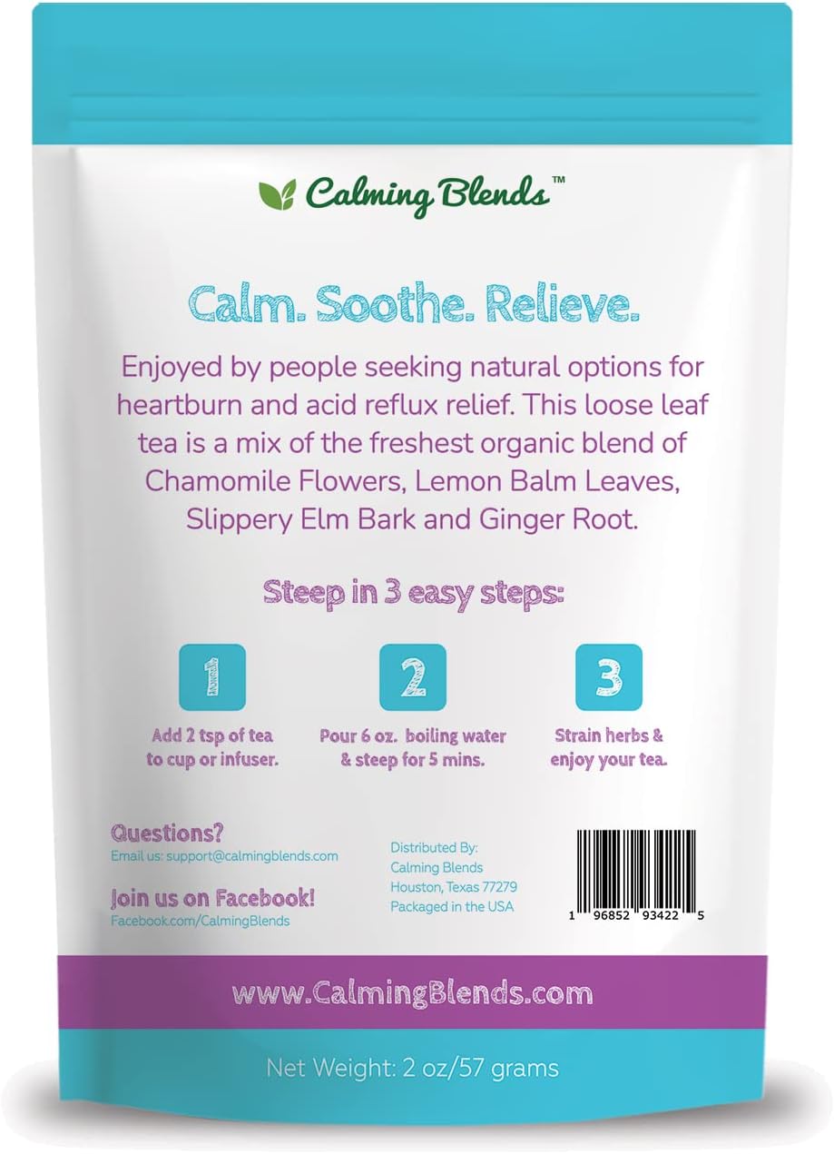 Acid Reflux Loose Leaf Tea | Acid Reflux, Heartburn & Indigestion | Caffeine-Free | 36 Cups