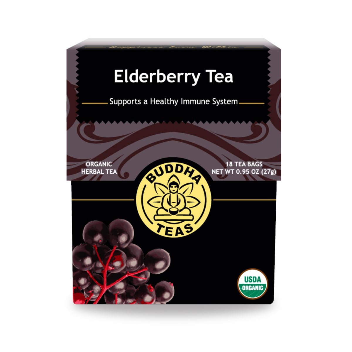 Buddha Teas - Organic Elderberry - Herbal Tea - For Health & Wellbeing ...
