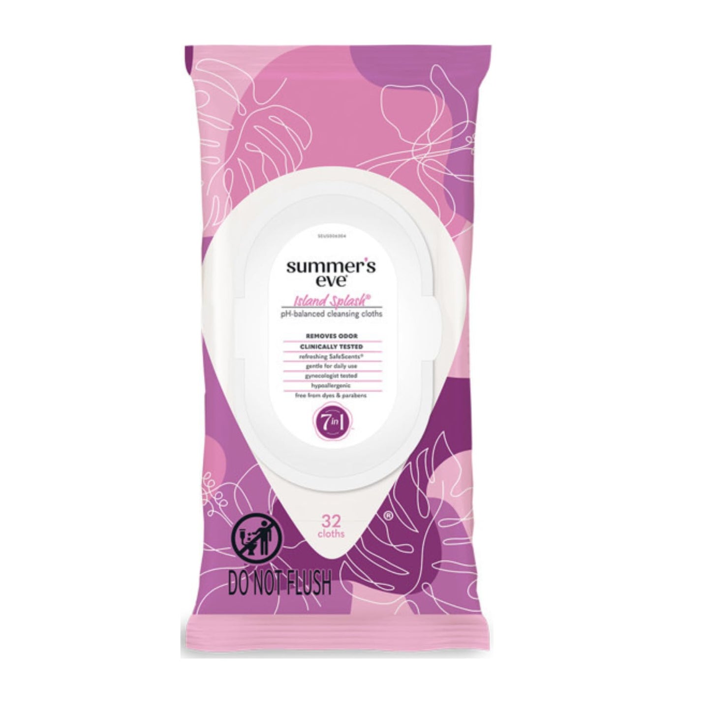 Summer's Eve Simply Sensitive Feminine Wipes, Gentle pH-Balanced Micellar Water Based Formula Helps Control Vaginal Odor, Resealable Pack, 32 Wipes, Pack of 4