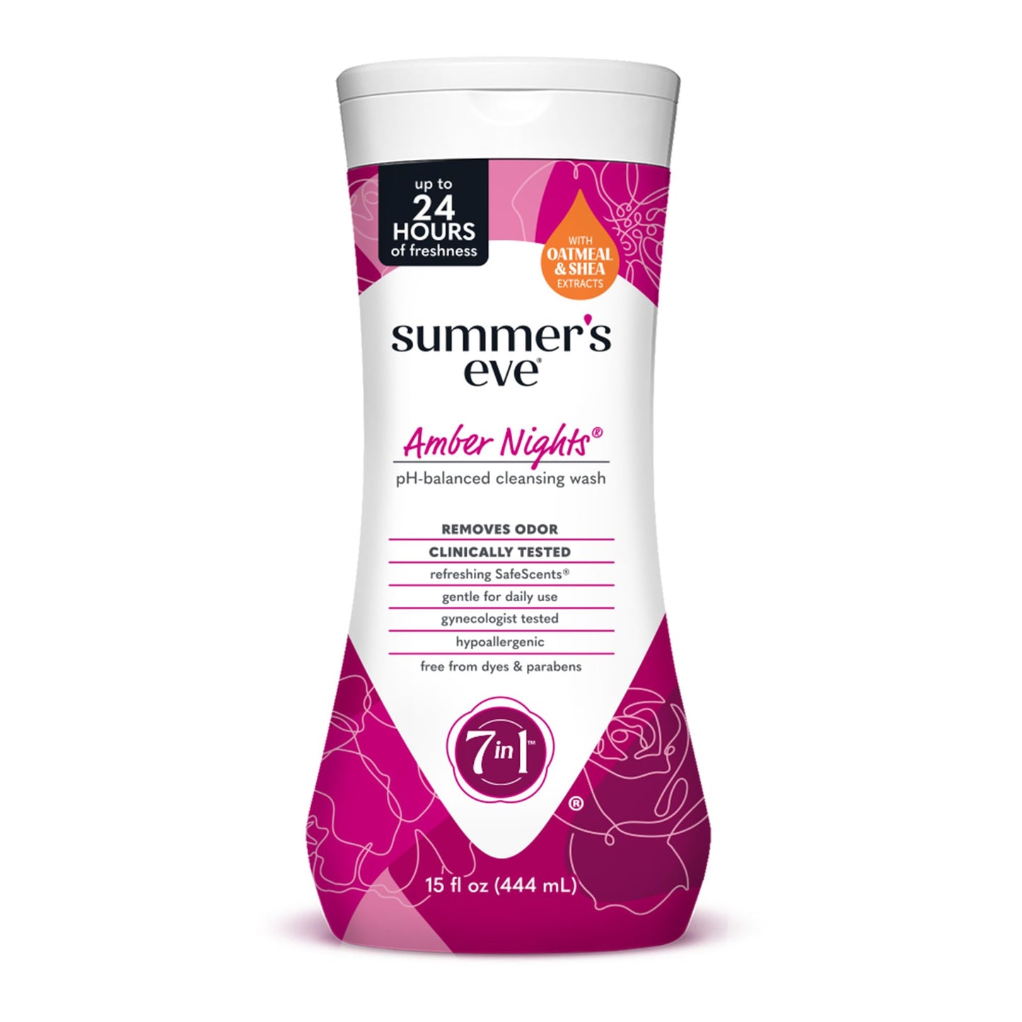 Summer's Eve Simply Sensitive All-Over Daily Feminine Wash, Gentle pH-Balanced Body Wash for Women, Removes Vaginal Odor, 15 Fl Oz