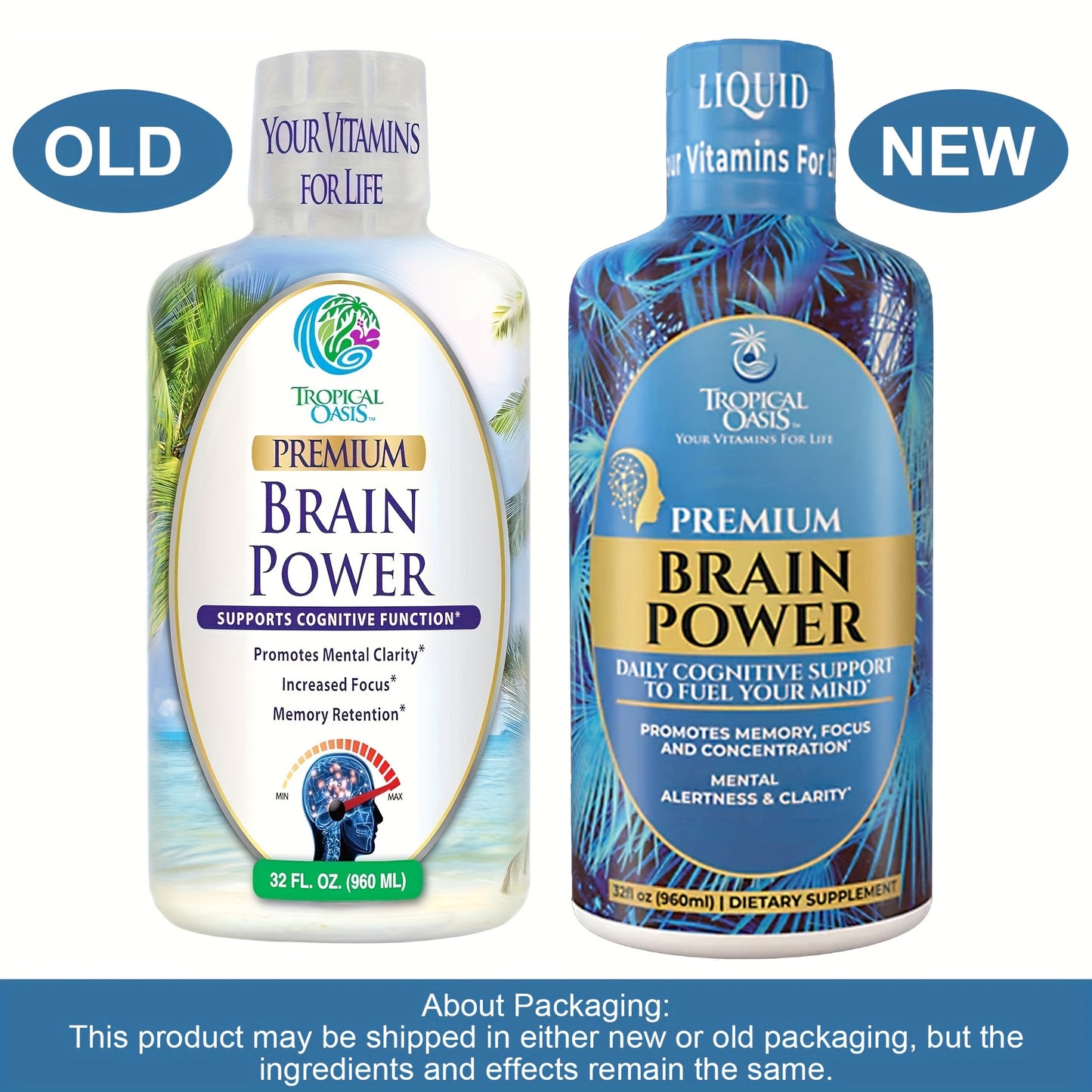 Tropical Oasis Cognitive Brain Power | Contains 20 Mg Of Vitamin B3, 10 Mg Of B5, 2 Mg Of B6, And 120 Mg Of B12 To Improve Focus, Memory, Creativity, And Clarity