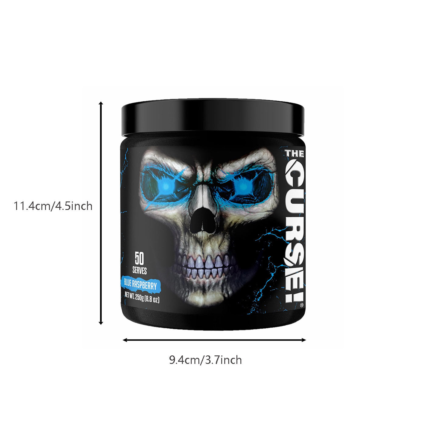 JNX SPORTS The Curse! Pre-Workout Powder - 50 Servings, Boosts Strength & Focus with Caffeine, Beta-Alanine, Creatine & L-Citrulline - Blue Raspberry Flavor