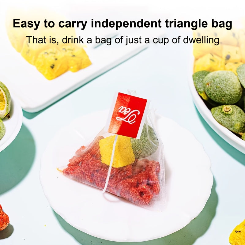 Strawberry, green orange, passion fruit tea, strawberry, passion fruit, lemon, freeze-dried fruit tea, fruit tea bag, convenient to carry, independent small packaging, brewing and drinking, soaking in water for drinking