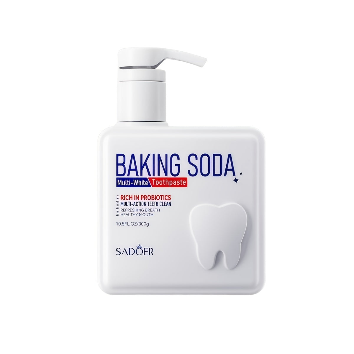 [Probiotic Containing] 300g Probiotic Toothpaste - Large Capacity, Pump Dispenser, Deep Cleaning, Whitening, Fresh Breath