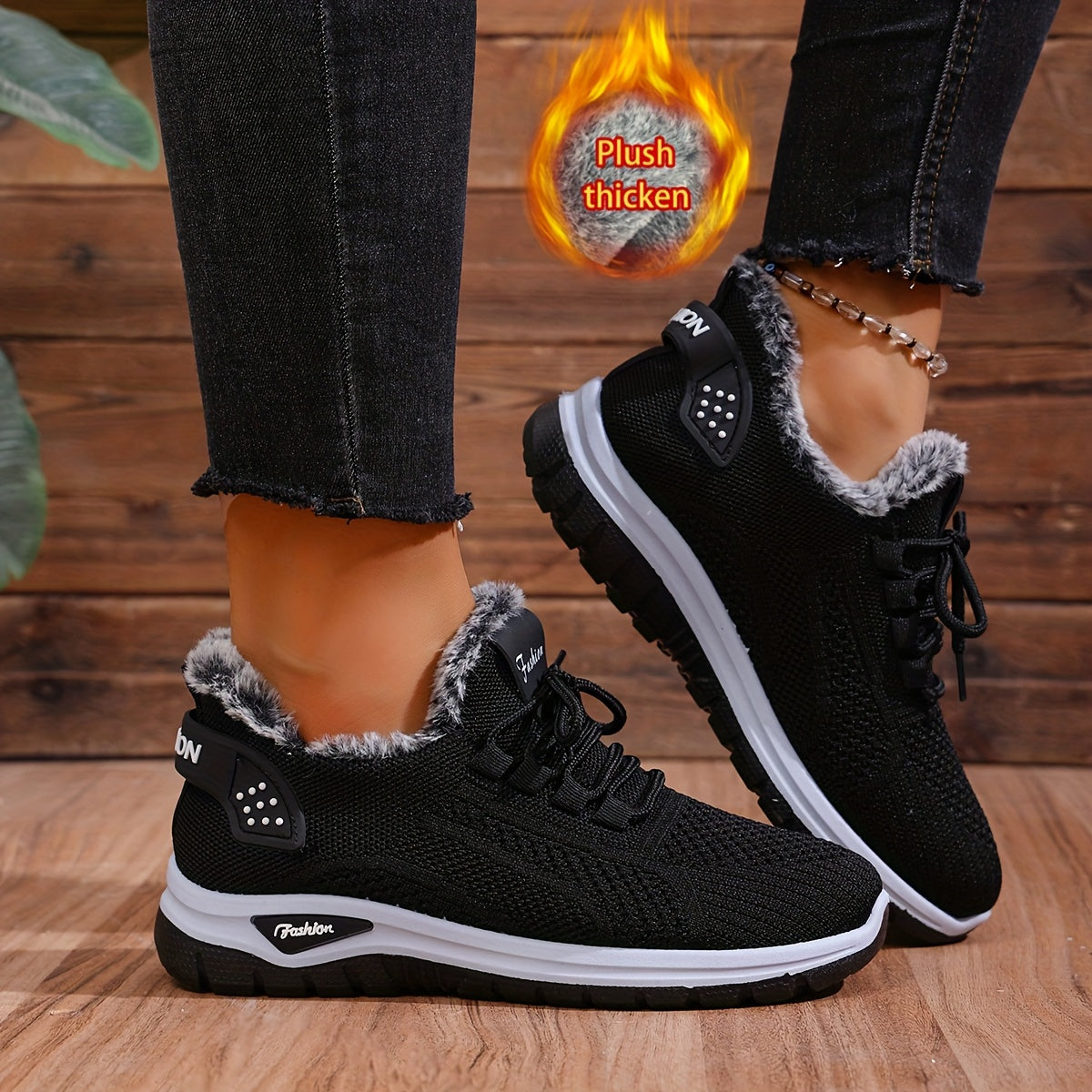 Women'S Plush Fleece-Lined Winter Boots - Lightweight Warm Round-Toe Ankle Boots with Lace-Up Closure, Turquoise & Faux Cover Upper, Winter Boots For Women, Winter Footwear, Stylish Winter Wear, Comfortable Winter Wear