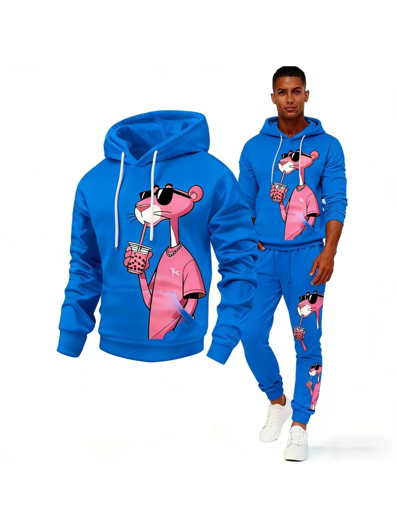 2pcs Men'S Matching Outfit | Casual Round-Neck Long-Sleeve Hoodie and Sweatpants, Suitable for Winter and Autumn, Designed for Sports Activities, Ideal for Thanksgiving, Valentine'S Day, Father'S Day, Halloween, Christmas, Ho