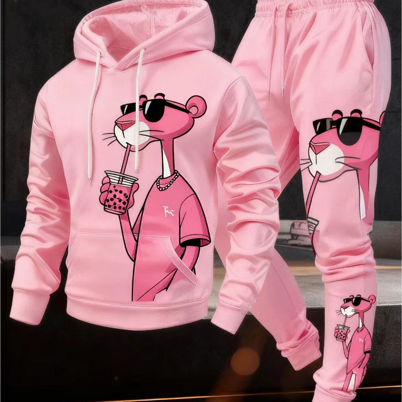 2pcs Men'S Matching Outfit | Casual Round-Neck Long-Sleeve Hoodie and Sweatpants, Suitable for Winter and Autumn, Designed for Sports Activities, Ideal for Thanksgiving, Valentine'S Day, Father'S Day, Halloween, Christmas, Ho