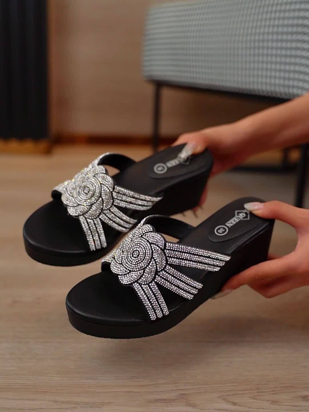 Women's Fashionable Platform Sandals with -embellished Uppers. The 2.36-inch Platform Height Is Perfect for All-day Wear and Commuting!, Women Shoes