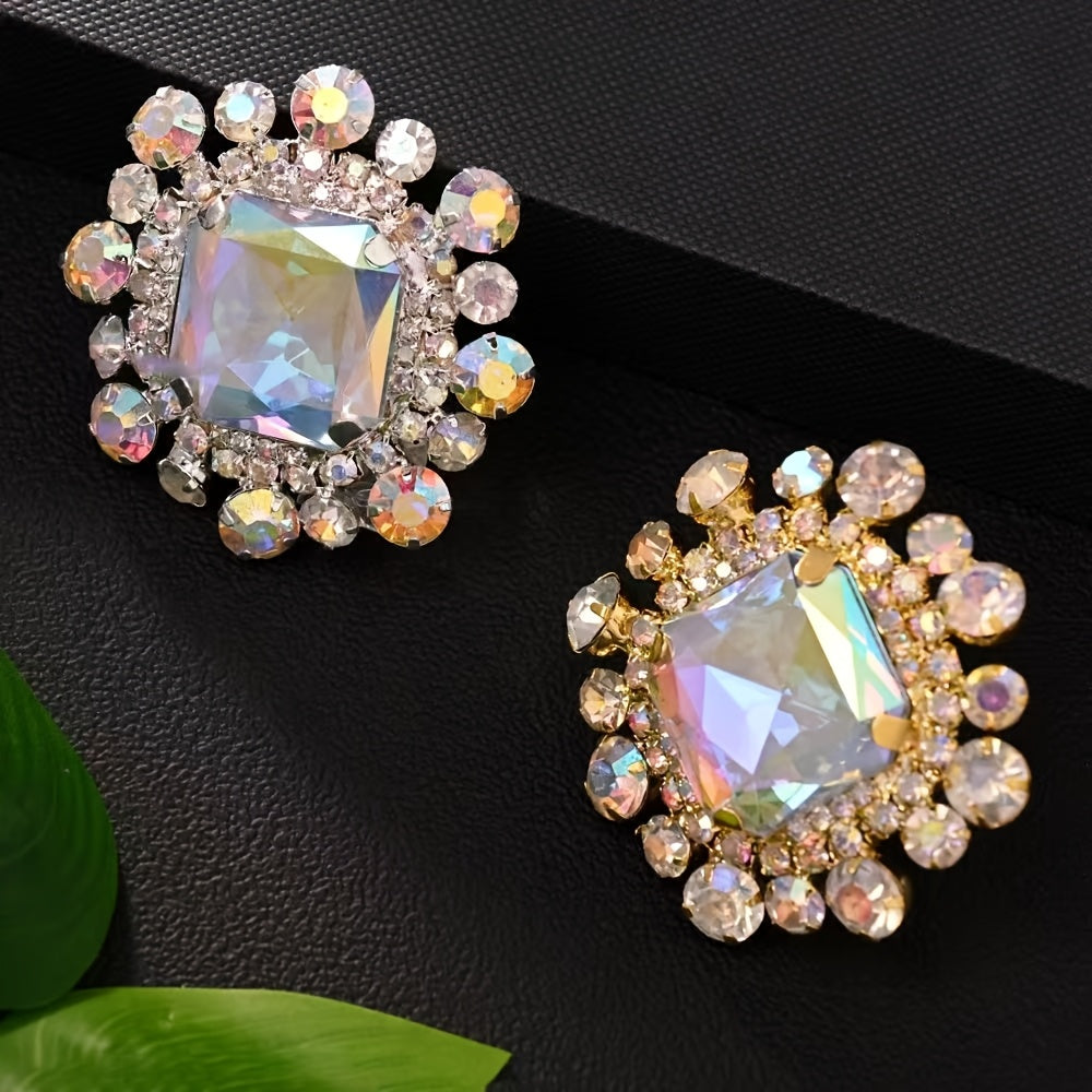 Trendy New Colorful Square Party Rings, Versatile And Unique Round Rings for Events.