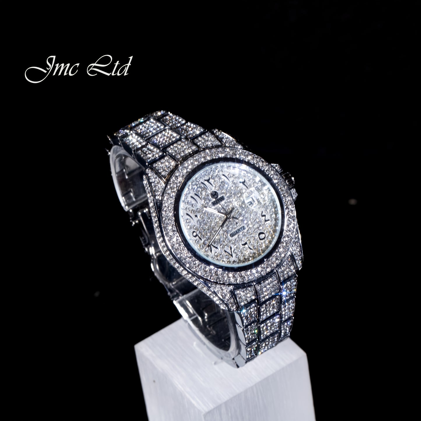 [Fully Diamond-Studded] West Coast Quartz Watch - Fully Diamond-Studded Rhinestone Accessory - Luxury Hip-Hop Style Watch for Men, Perfect for Christmas or Wedding Gifts