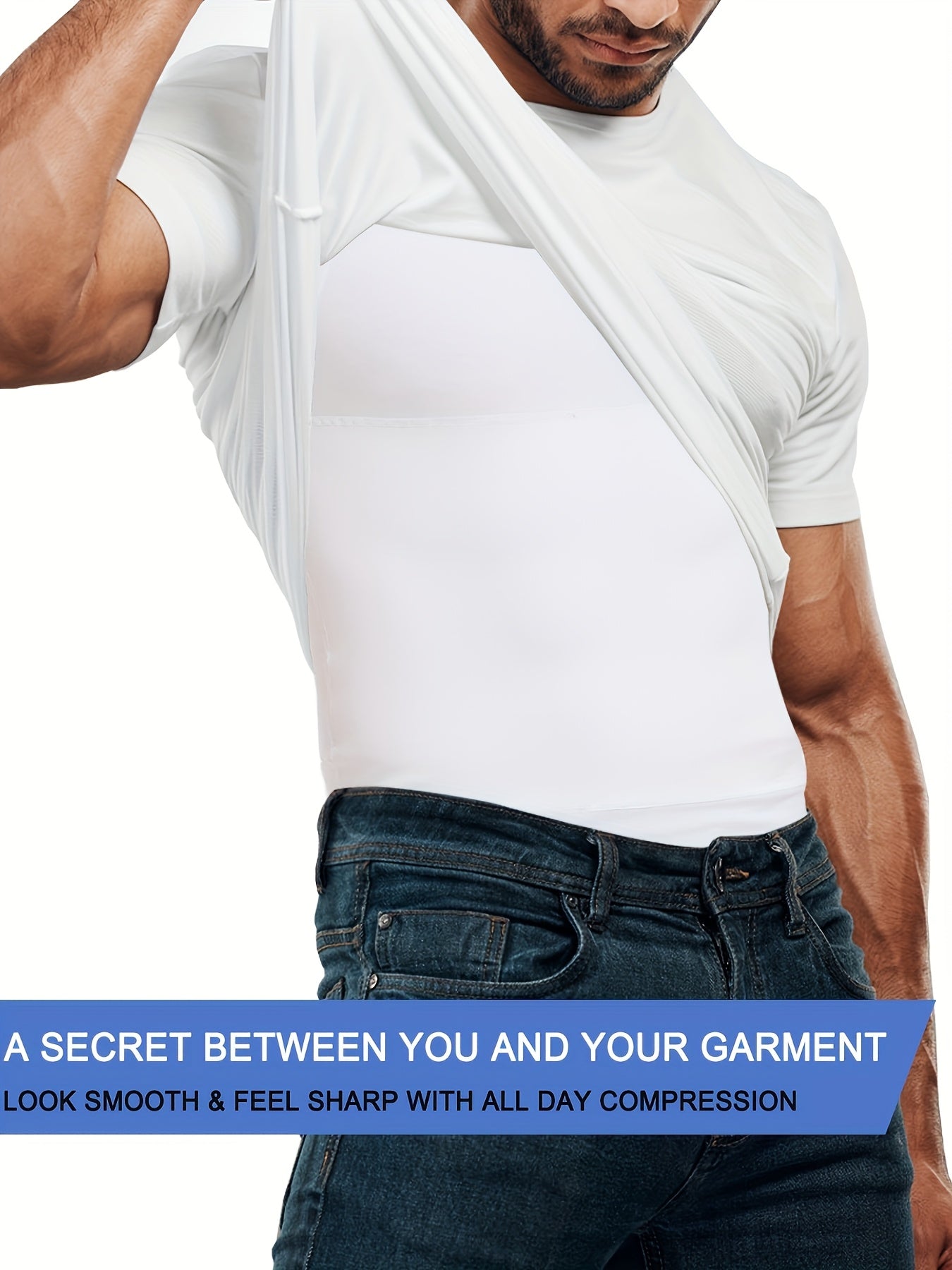 Men'S Compression Shirt For Body Shaper Tummy Control Shapewear Vest Tight Underwear Tank Top