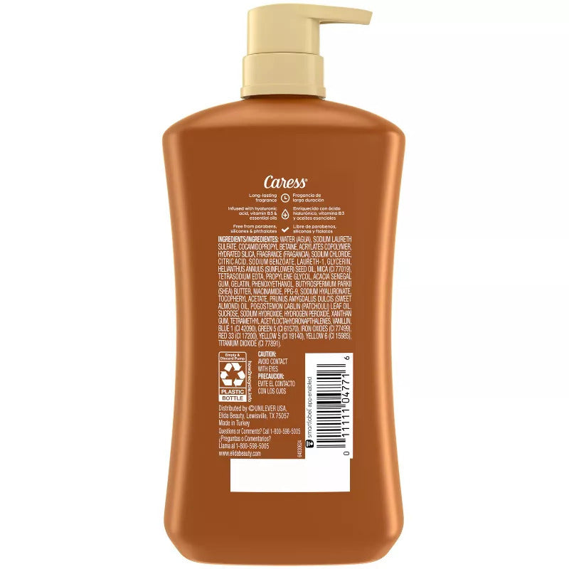 Caress Shea Butter & Brown Sugar Exfoliating Body Wash for Women - 30 fl oz