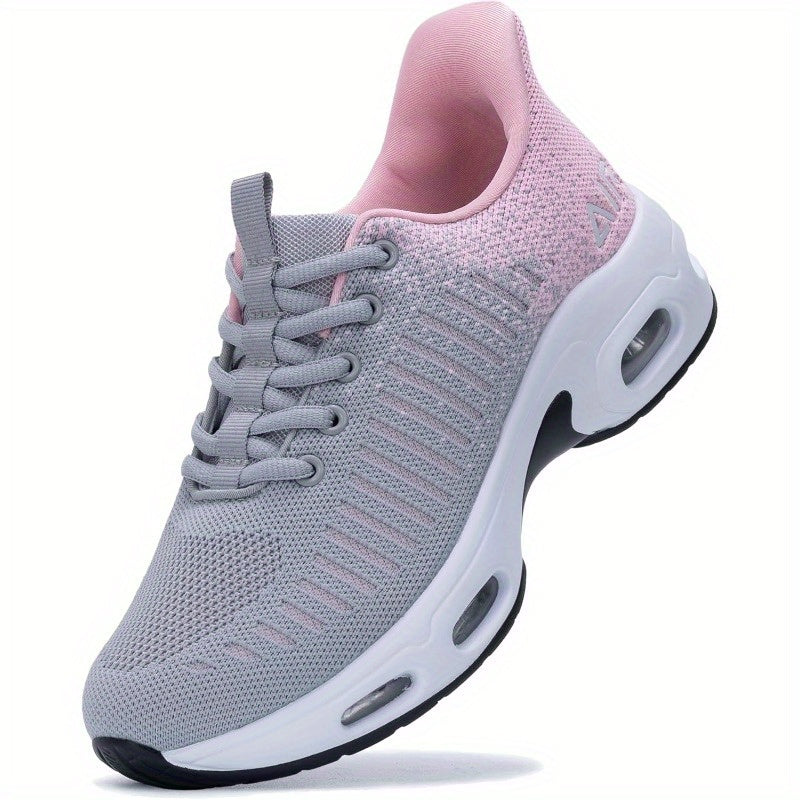 Jinta Shoes Women's Slip-On Air Cushion Sneakers - Shock-Absorbing Breathable Fabric, Lightweight Low-Top Design with Heel Air Cushion & Rubber Sole for All-Season Outdoor & Daily Wear, Comfy Shoes, Casual Slipons, Stylish Sl