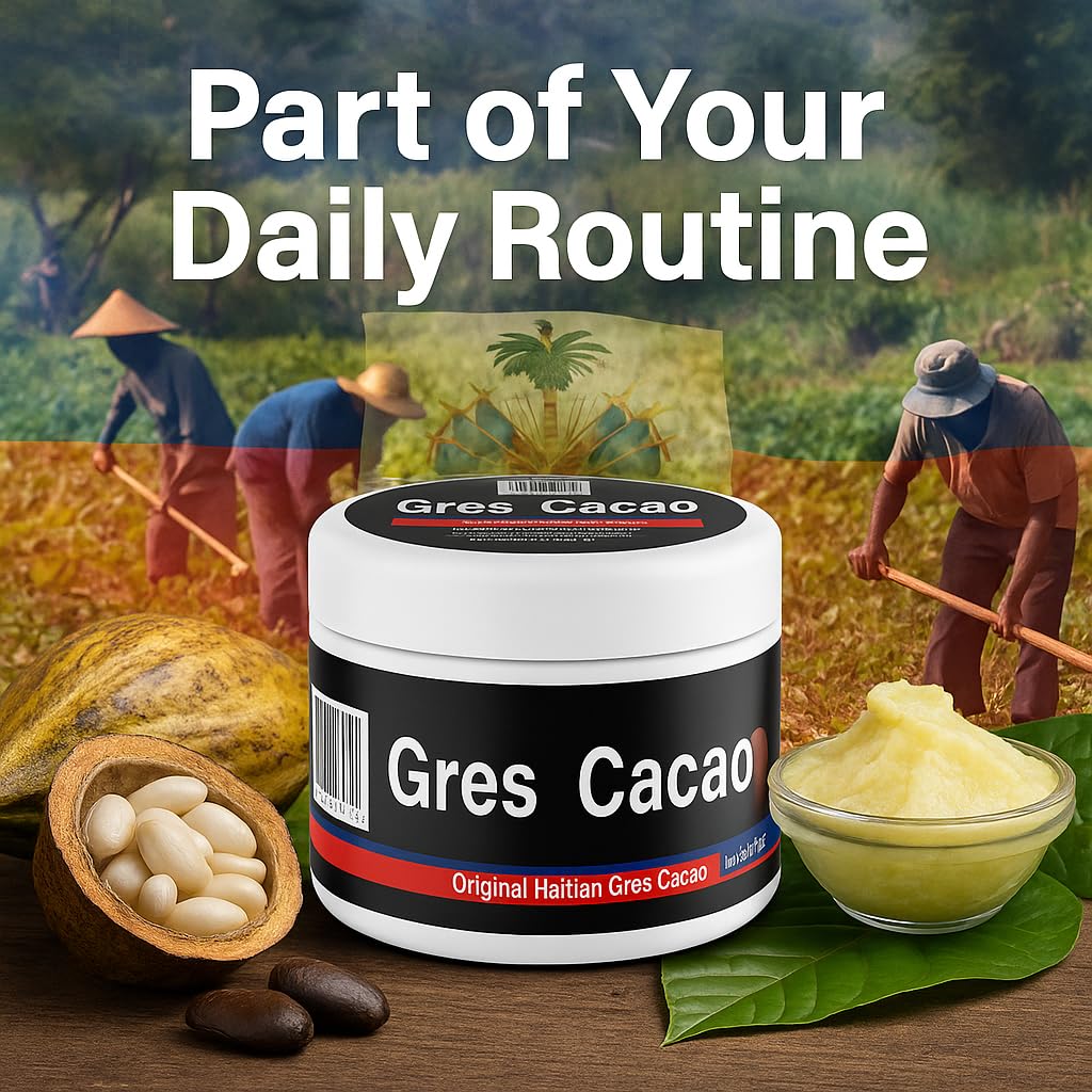 REAL FAMA Gres Cacao Oil 2oz Full Size – Organic Haitian Cacao Oil Bottle