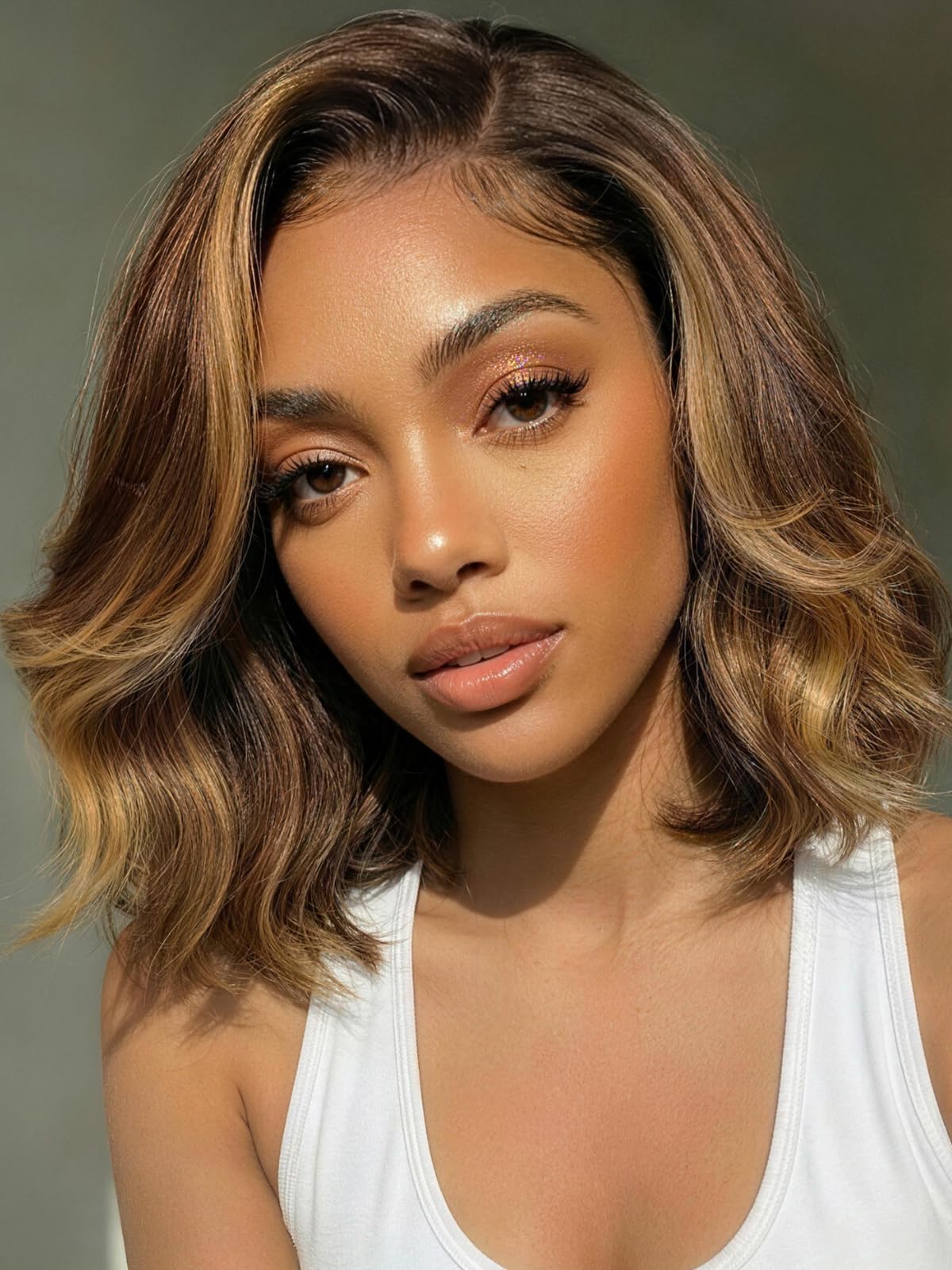 UNICE Black Cherry Body Wave Bob Wig Human Hair 7x5 Glueless Lace Front Drawstring Wig Pre Plucked Pre Cut with Curtain Bangs 10 inch